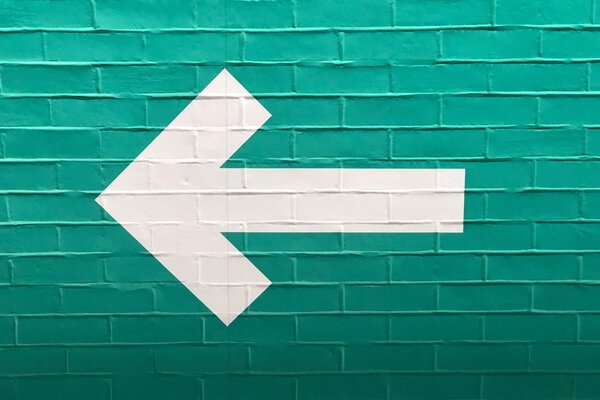 White arrow