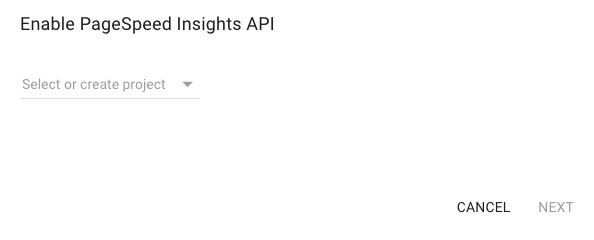 PageSpeed Insights API Key