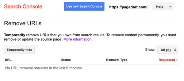 URL Removal Tool