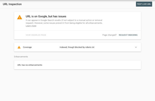 URL has issues