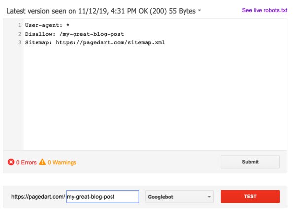 Robots txt Tester