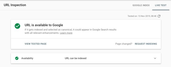 Google can read the URL