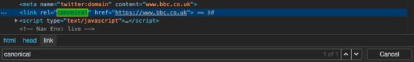HTML Canonical Link