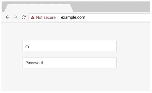 Not Secure on data entry